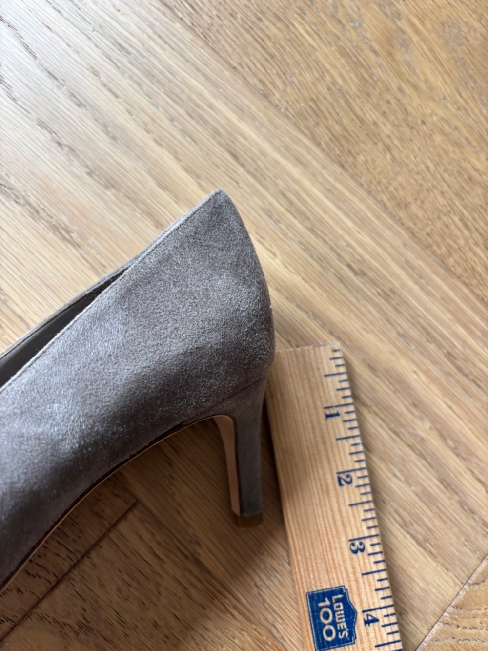 Jigsaw made in italy leather suede pumps gray womens 37/7 - Picture 7 of 7